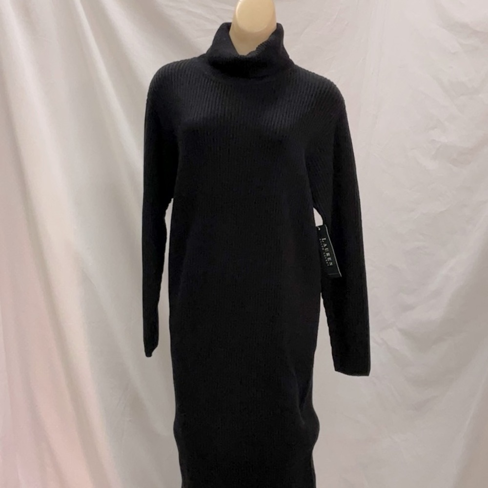 Women’s Ralph Lauren 100% Wool Sweater Dress: M - Black - NWOT